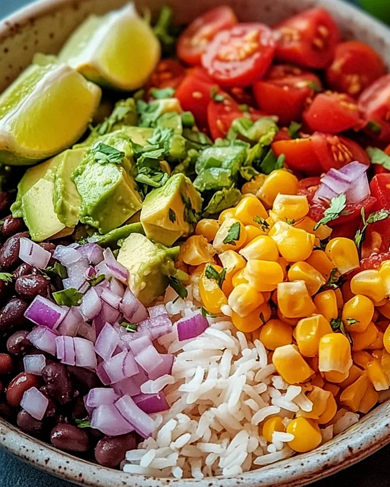 Bunte Burrito-Bowl