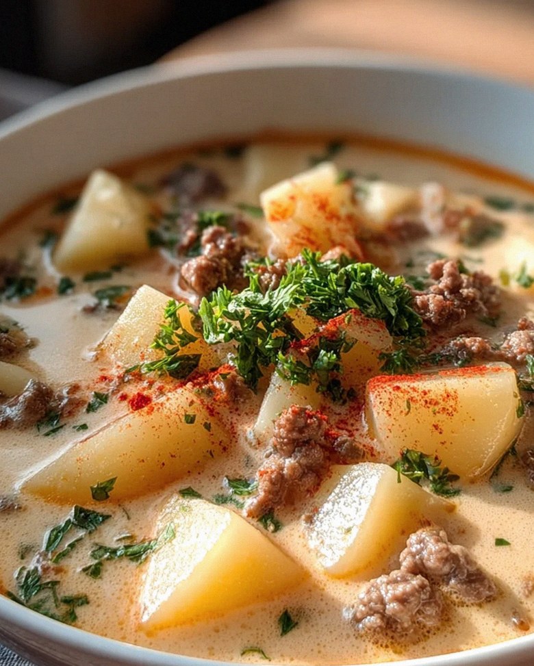 Cremige Kartoffel Hackfleisch Suppe – Herzhaft & Einfach! – Schritt 1