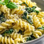 Cremige One Pot Pasta mit Linsen und Spinat – Einfach lecker!