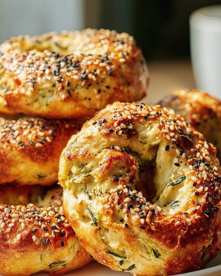 Delicious Zucchini Bagels: Low Carb Keto Recipe