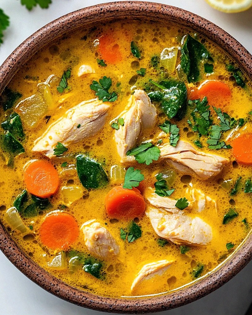 entzündungshemmende Kurkuma-Hühnersuppe