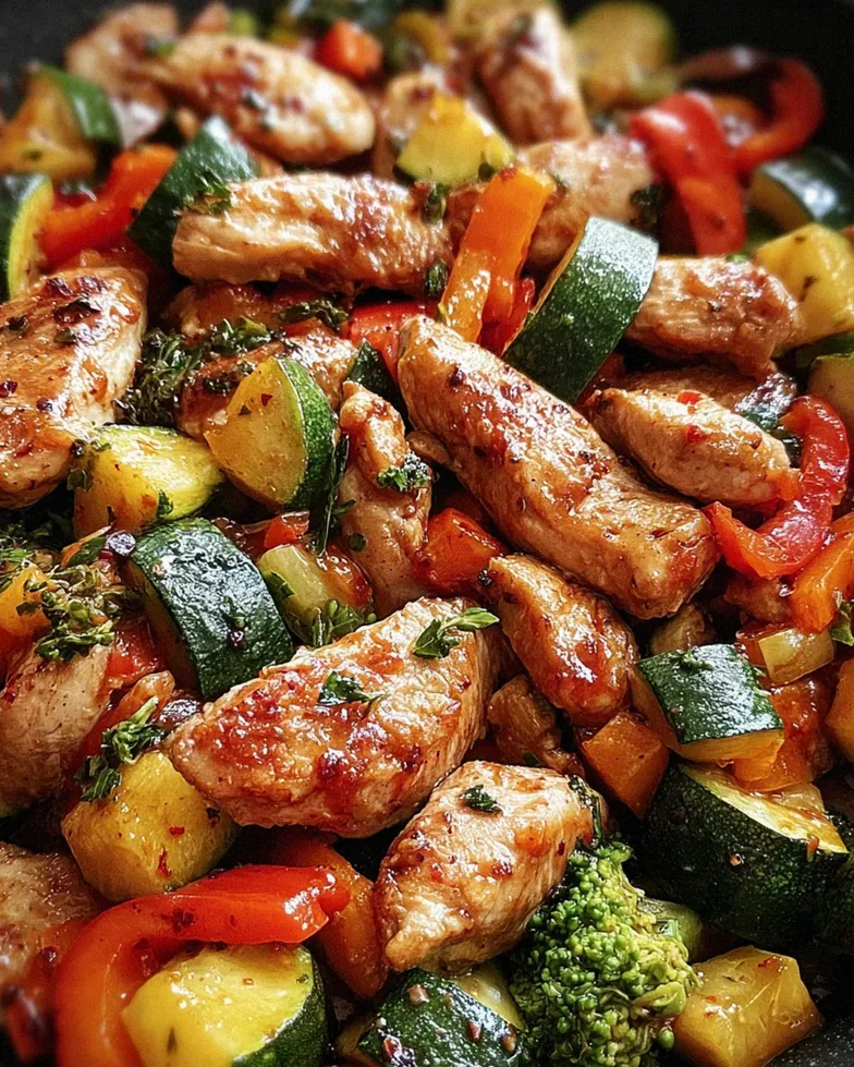Hähnchenpfanne mit Gemüse (Low Carb)