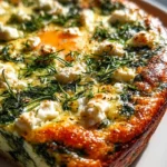 Leckerer Low Carb Spinat Auflauf mit Feta und Ei Rezept