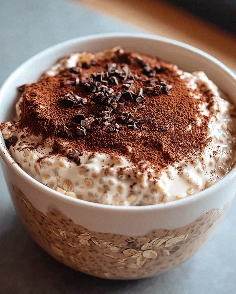Leckeres Tiramisu Übernacht Haferflocken Rezept für jeden Tag!