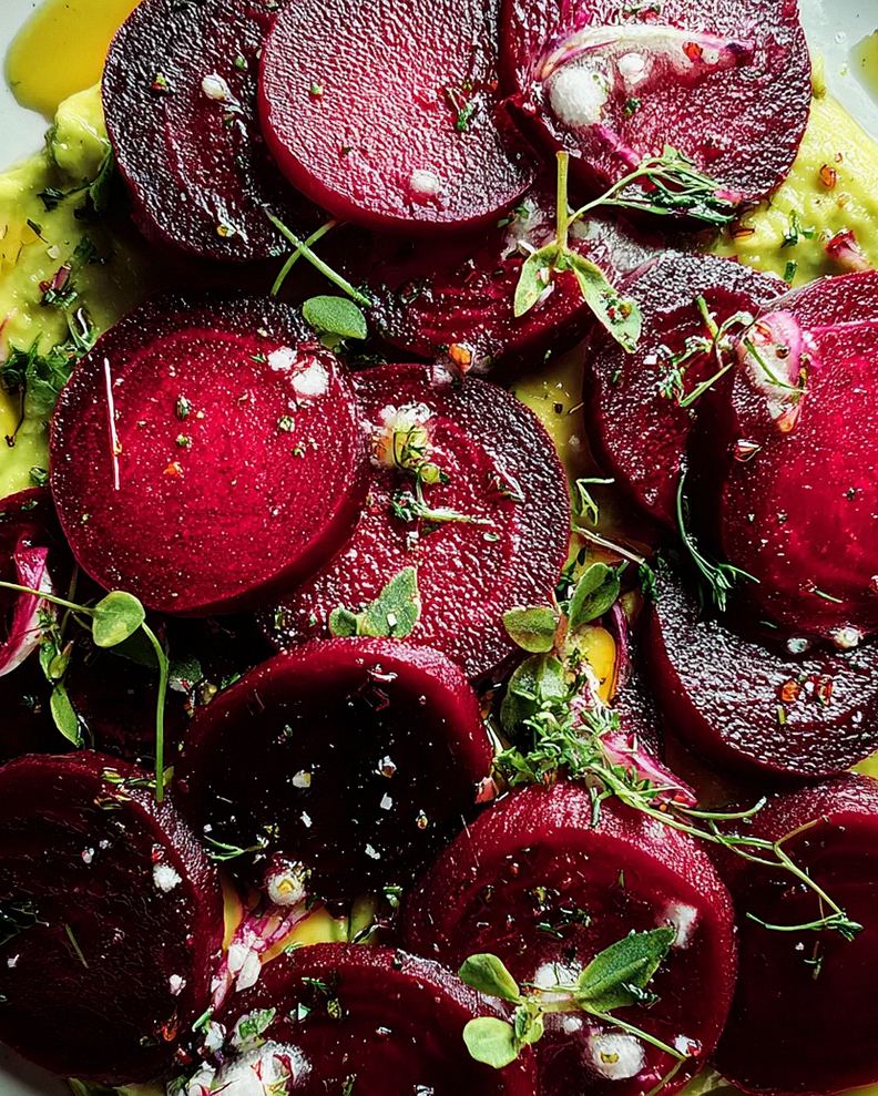 Rote Bete Carpaccio auf Avocadocreme – Schritt 2