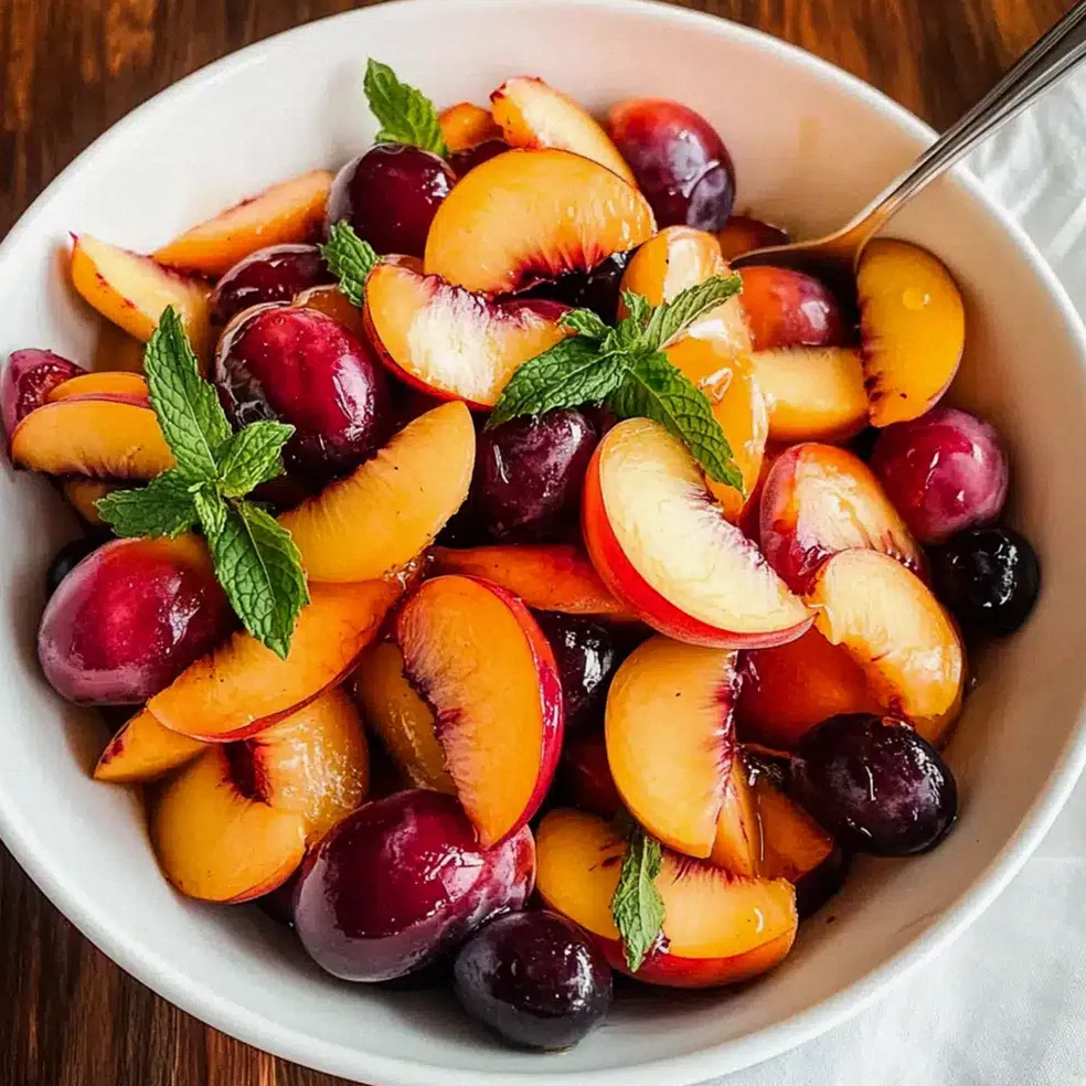 Steinfrüchte Salat mit Vanille-Honig-Sirup – Schritt 2
