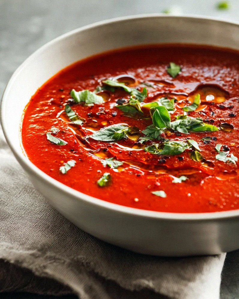 Würzige Geröstete Knoblauch Tomaten Suppe mit Chili & Kräutern – Schritt 2